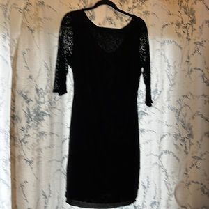 Lace dress with see thru sleeves